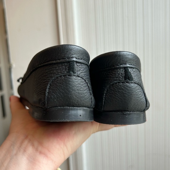 🦌 NWOT Minnetonka Deerskin Kilty Black Leather Moccasins - Picture 5 of 11